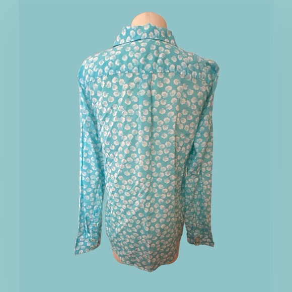 EUC Talbots summer button-down blouse - size small - Picture 2 of 6